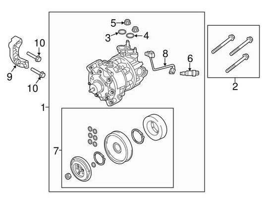 AC Compressor 31348965 36002132 36010255 Compatible With VOLVO S90 II (234) &  V90 II Estate (235) & XC90 II (256)
