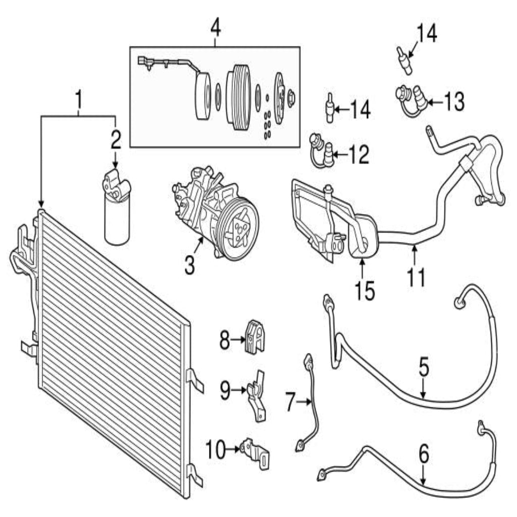 AC Compressor 36010254 31332528 31404446 31469968 31469969 36002152 36011277 P31369335 P31404446 Compatible With VOLVO S60 II (134) & XC60 I SUV (156)