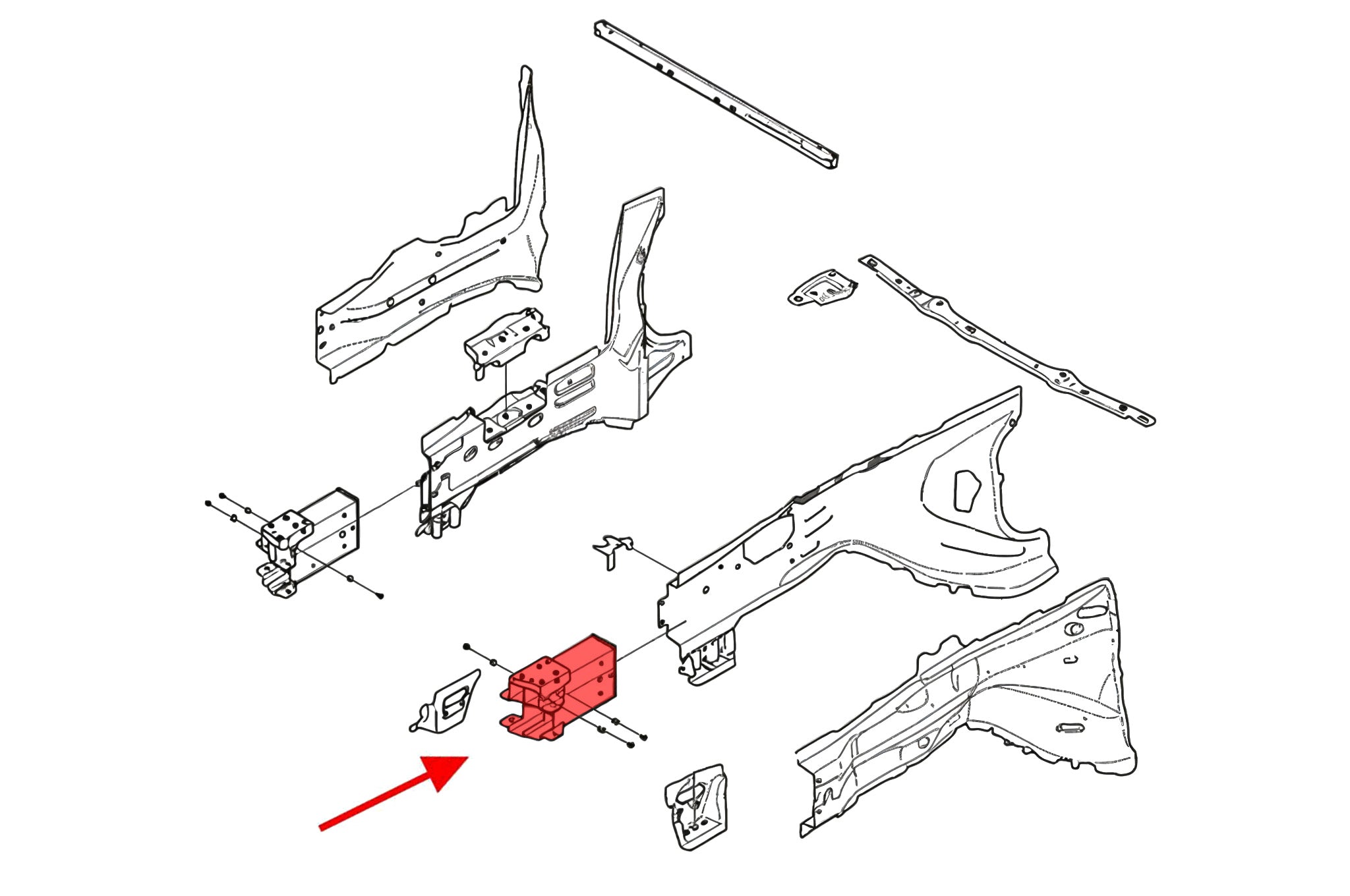 Front Bumper Member Brackets Set Left 31463043 Right 31463044 Compatible With Volvo S60 Tag No.2701