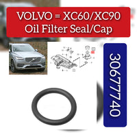 Oil Cooler cap 30677740 Compatible With VOLVO  VOLVO XC60 II (246) & VOLVO XC90 I (275)