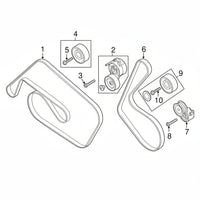 Belt Tensioner With Pulley 06E903133AB 06E903133AA 06E903133AC Compatible With SKODA SUPERB I (3U4)