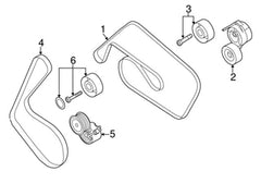 Multi RIB Belt 6PK2490 06E903137R Compatible With AUDI A8 D3 (4E2, 4E8) | A8 / S8 | A8L , Q7 (4LB) (CONTINENTAL)