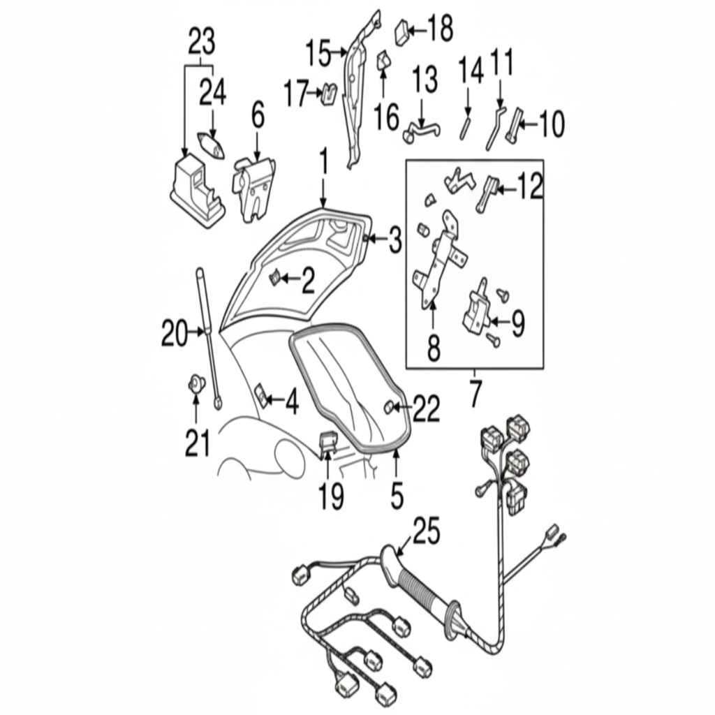 Trunk Lock Actuator Motor 1C0959781  3B0959781C 3B0959781 Compatible With VW BEETLE(1998-2010)