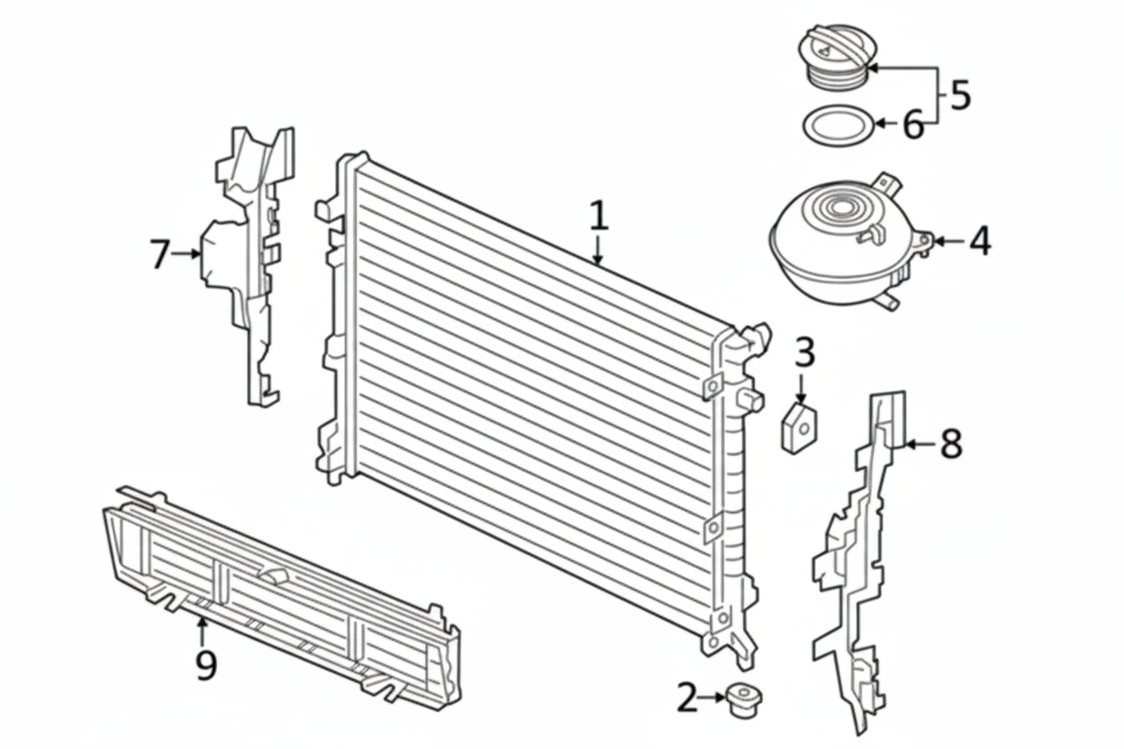 Coolant Bottle 5Q0121407A 5Q0121407F 5Q0121407G 5Q0121407M 5Q0121407S For AUDI A3 Q3 Tag-B-24