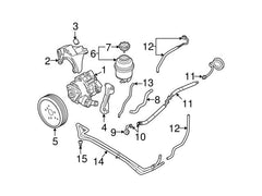 Power Steering Reservoir Tank  4F0422371E 4F0422371A  Compatible With AUDI A6 C6 (4F2) | A6 / S6 &   R8 (422, 423) Tag No.82