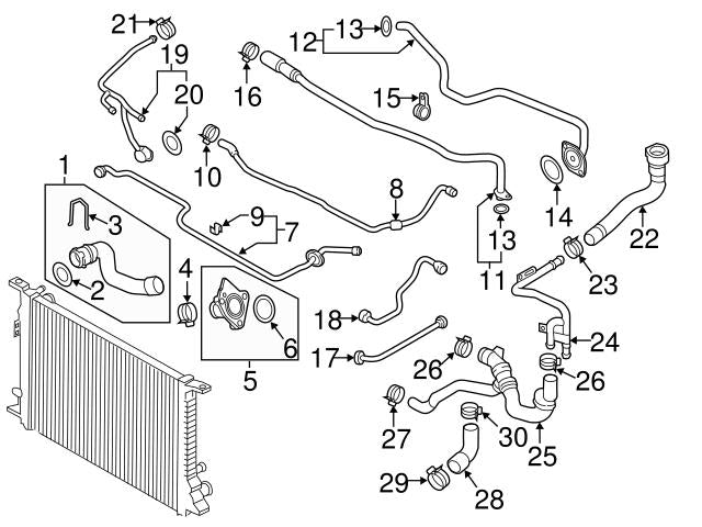 Radiator Cooling-Vent Tube 4G0121081CQ Compatible With AUDI  For A7  4GF) | A7 / S7