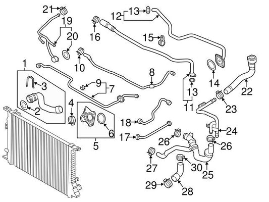Radiator Cooling Hose Pipe 4G0121081CQ Compatible With AUDI  For A7  4GF) | A7 / S7 Tag No.658