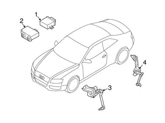 Rear Left Headlight Level Sensor 4H0941309C Compatible With AUDI A6 C7 4G2 & A7 & A8 D4 & Q5