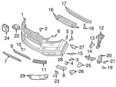 Front Bumper Bracket Left 4L0807283B & Right 4L0807284B Compatible With AUDI Q7 (4LB) 2007-2015