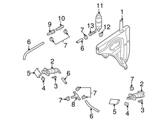 Headlight Washer Nozzle Compatible With AUDI Q7 (2007-2013) Headlight Washer Nozzle Left 4L0955101 & Right 4L0955102
