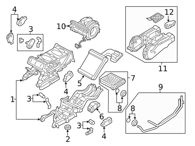 Air Conditioning Evaporator (Cooling Coil) 4M0820105 Compatible with AUDI  Q7 4M