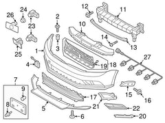 Front Bumper Bracket Left 5C6807183A Right 5C6807184A Compatible With Volkswagen  JETTA IV (162) Tag No.282