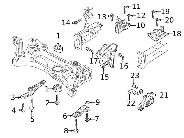Engine Mount 5Q0199855N Compatible With AUDI A3 Limousine (8VS, 8VM) | A3 / S3 & SKODA OCTAVIA III (5E3, NL3, NR3)
