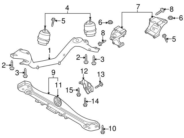 Engine Mounting 7P5399249A Compatible With  PORSCHE CAYENNE