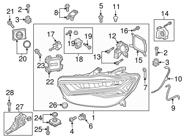 Headlight Control Module 7PP941472J 7PP941472K 7PP941472B 7PP941472C 7PP941472E 7PP941472F 7PP941472G 7PP941472H For AUDI A3 A6 A7 A8 Tag-BL-153