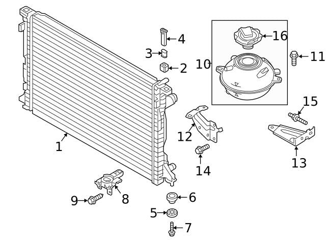 Radiator Bracket Left 80A805201 & Right 80A805202 Compatible with Audi Q5 (FYB , FYG) - (2018-2020) Tag No.177