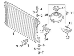 Radiator Bracket Left 80A805201 & Right 80A805202 Compatible with Audi Q5 (FYB , FYG) - (2018-2020) Tag No.177
