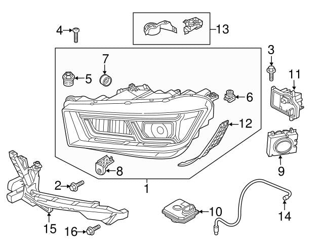 LED Headlight Daytime Running Light Module 80A998473B Compatible With AUDI Q5 (FYB, FYG) Tag No.258