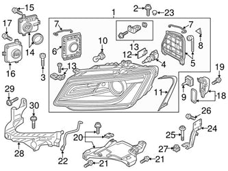 Left Headlight DRL Daytime Running Light Module 8R0941475B 8R0941475A Left For AUDI Q5 Tag-BL-56