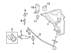 Headlight Washer Nozzle Compatible With AUDI Q5 2009-2012 Headlight Washer Nozzle Left 8R0955101 & Right 8R0955102