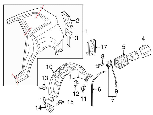 Fuel Door Lock Flap Actuator 8S0862153 4M0862153 8S0862153A Compatible With 8S-AUDI A5 A6 A7 A8 Q2 Q3  & SKODA KAROQ NU7 ND7 &  VW TIGUAN AD1 (2016-23)