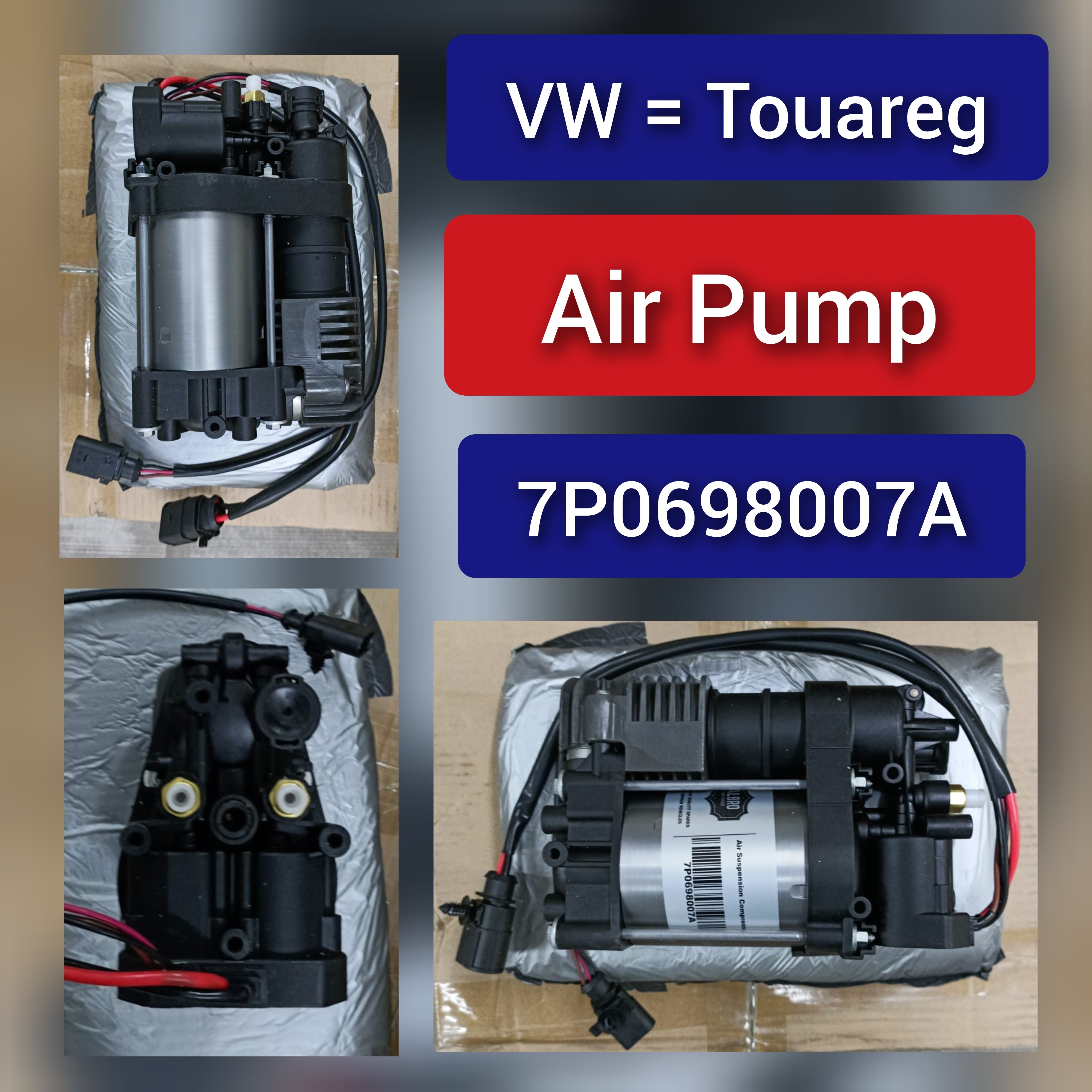 Air Suspension Compressor Pump 7P0698007A Compatible With VW TOUAREG 7P5