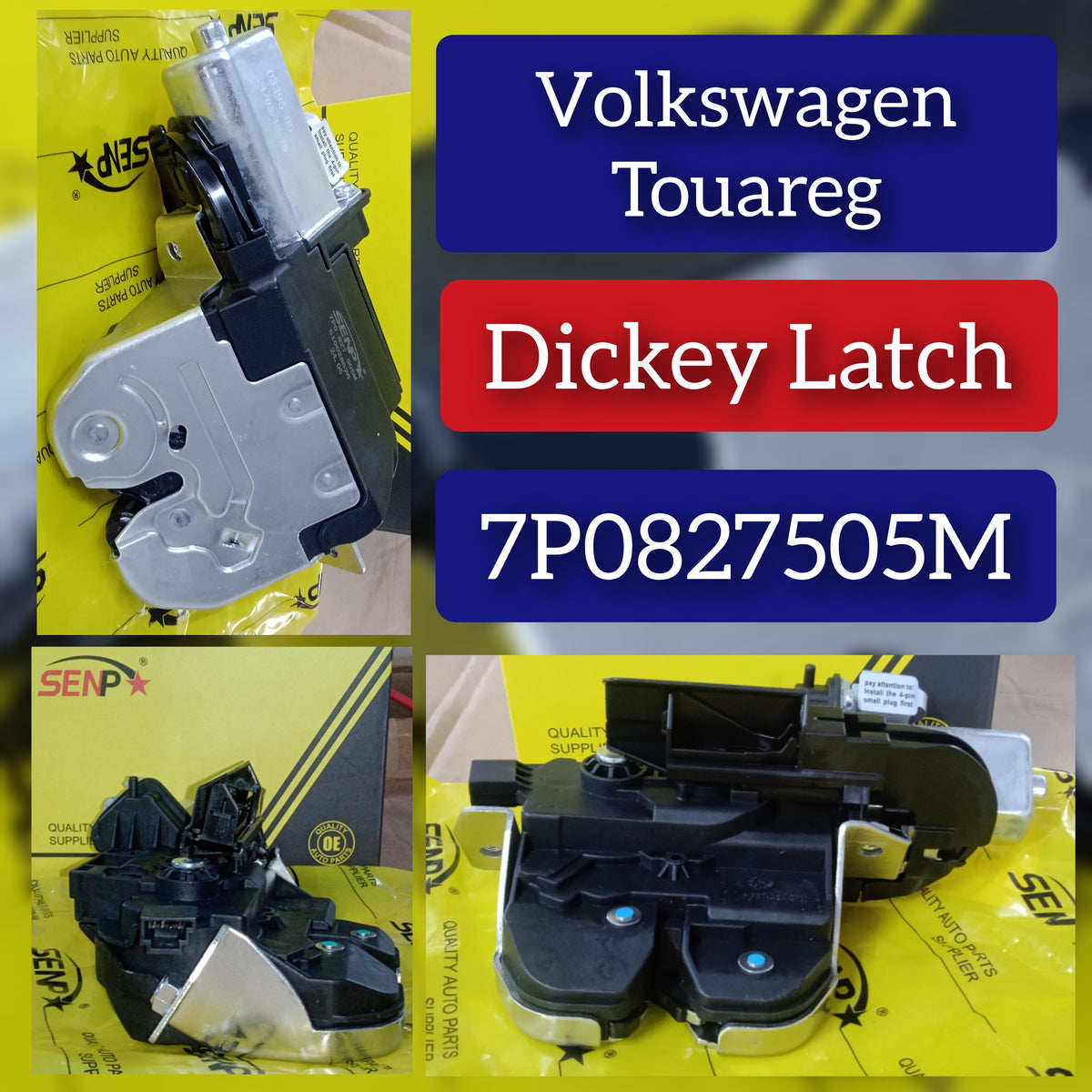 Rear Tailgate Liftgate Door Lock Latch Actuator 7P0827505M Compatible with VW TOUAREG (7P5, 7P6) (2010-15)