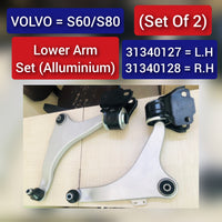Front Lower Control Arm (Set Of 2) Left 31340128 & Right 31340127 Compatible with VOLVO S60 II (134) & S80 II (124)