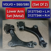 Front Lower Control Arm (Set Of 2) Left 1377848 & Right 1377846 Compatible with VOLVO S60 II (134) & S80 II (124)