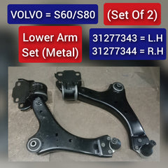 Front Lower Control Arm (Set Of 2) Left 1377848 & Right 1377846 Compatible with VOLVO S60 II (134) & S80 II (124)