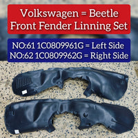 Front Left Fender Liner 1C0809961G Fronr Left Liner 1C0809962G Compatible With VW NEW BEETLE (9C1, 1C1)(2014-2016)