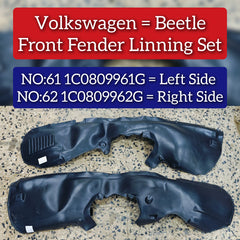 Front Left Fender Liner 1C0809961G Fronr Left Liner 1C0809962G Compatible With VW NEW BEETLE (9C1, 1C1)(2014-2016)