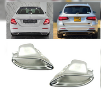 Rear Exhaust Pipe Cover With Chrome Set Left 2054901127 & Right 2054901227 Compatible With Mercedes Benz GLC W205-W213-W253