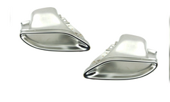 Rear Exhaust Pipe Cover With Chrome Set Left 2054901127 & Right 2054901227 Compatible With Mercedes Benz GLC W205-W213-W253