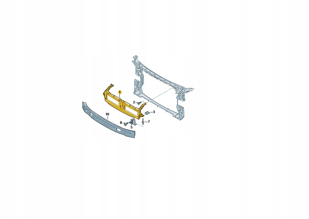 Bumper Grille Bracket Black Radiator Bracket 8W0807771 Compatible With AUDI A6 C7 (2016-2018)