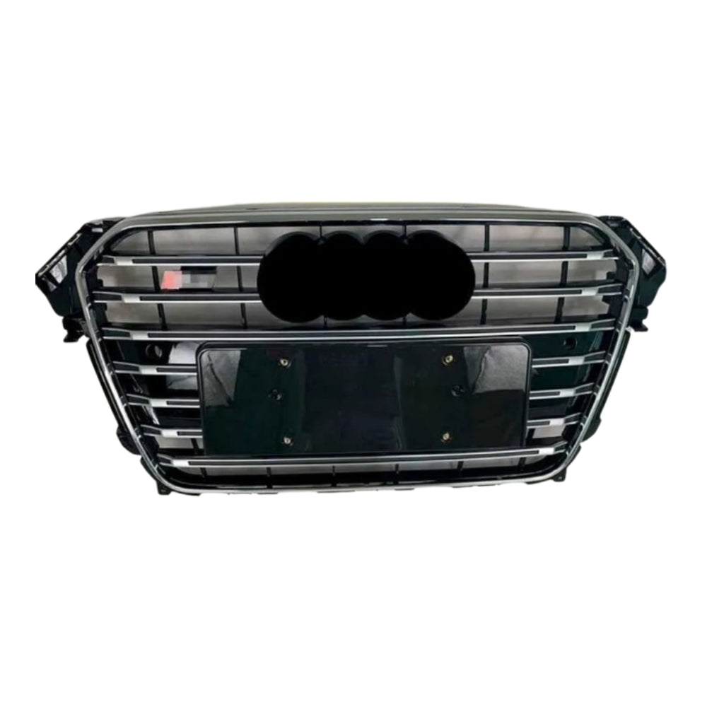 S4 Glossy Black Upgrade Show Grill Compatible With Audi A4 B8 Facelift (2013-16) Tag No.11