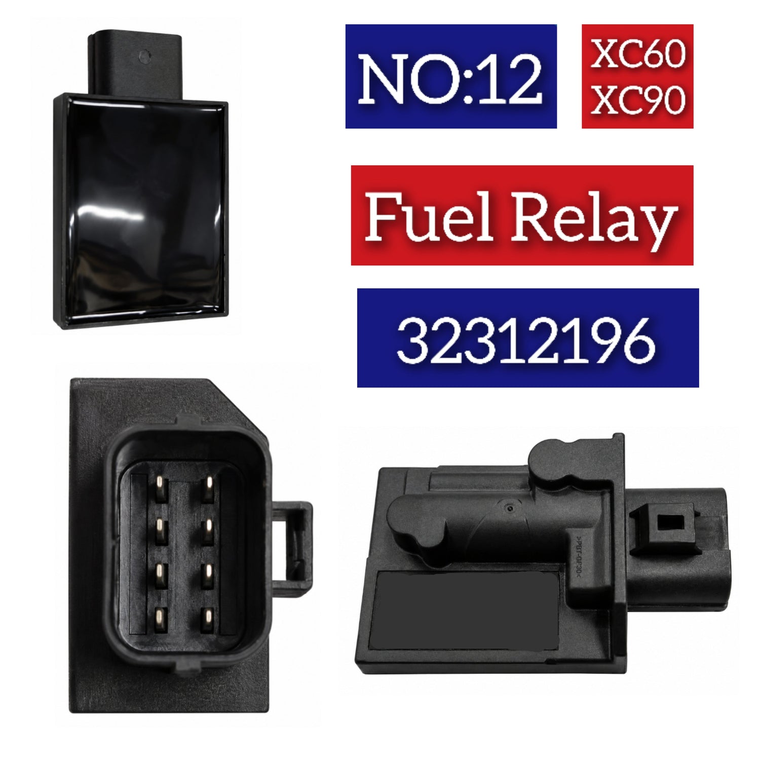 Fuel Relay Pump Control Module 32312196 0032203571 31355909 31478565 31478784 Compatible with Volvo XC60 II (246) & XC90 II (256) Tag No:12