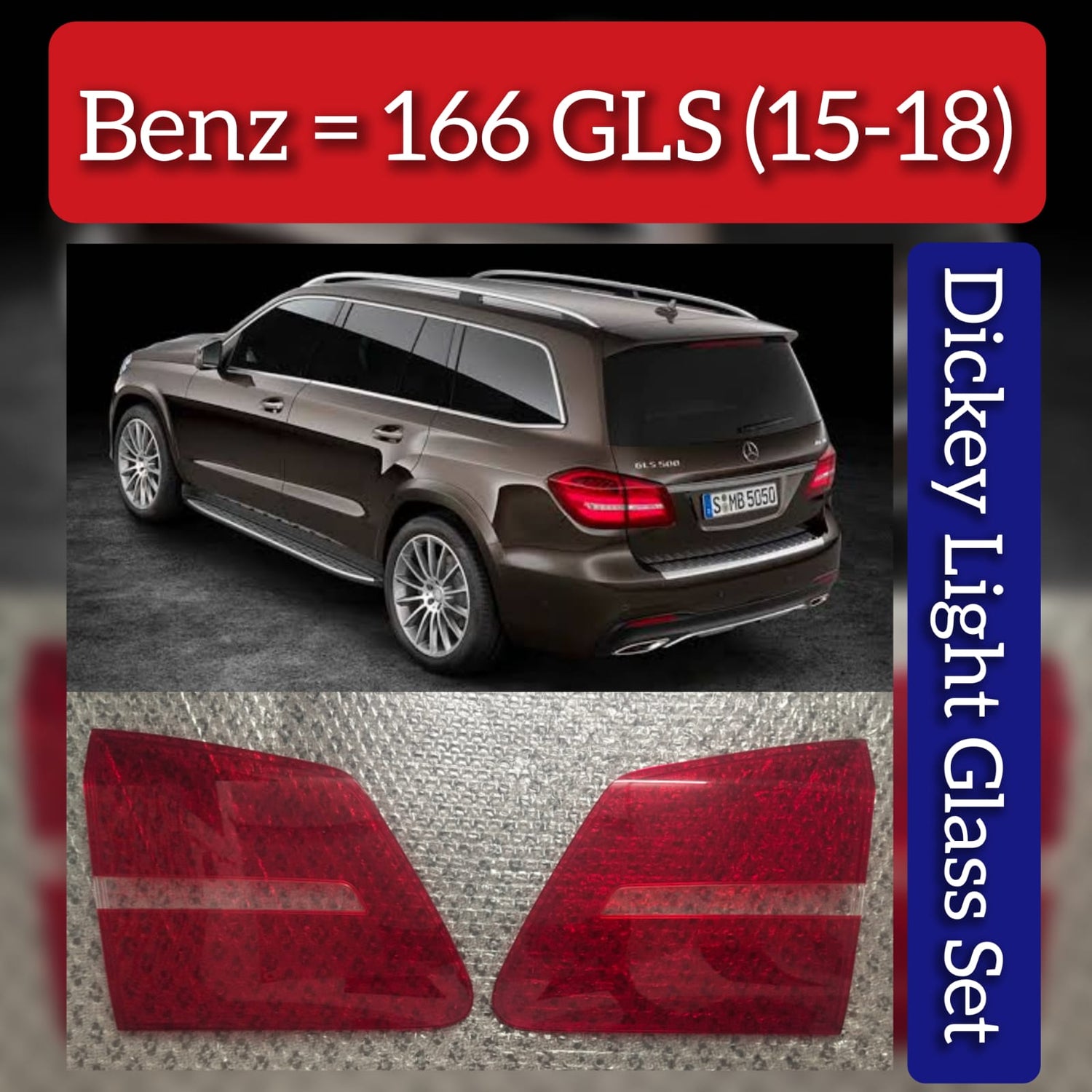 Dickey Light Glass Compatible With MERCEDES BENZ GLS W166 (2015-2018)
