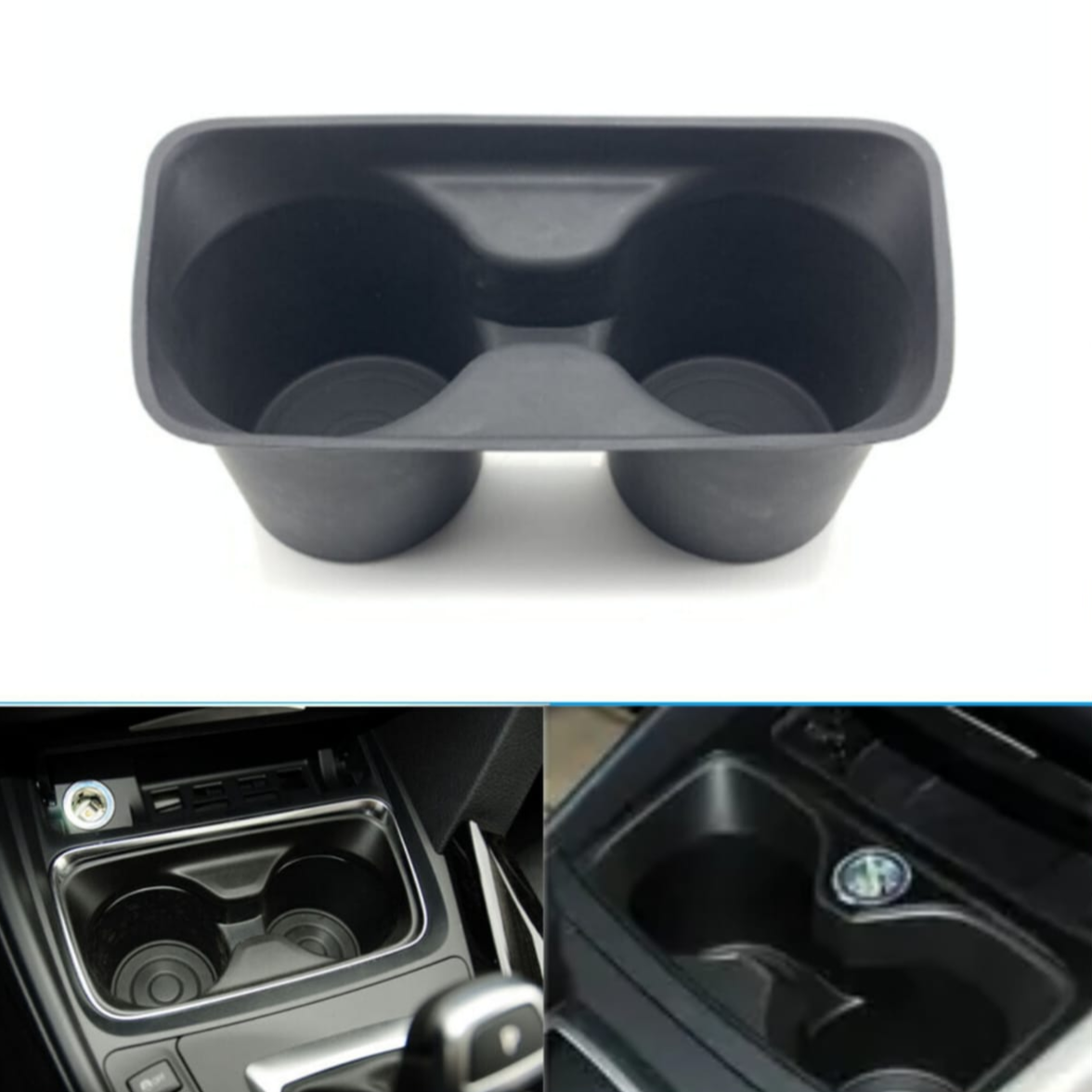 Center Black Cup Holder Cover 51169323675 51169323675-1 Compatible With BMW 3-Series F30 & F34