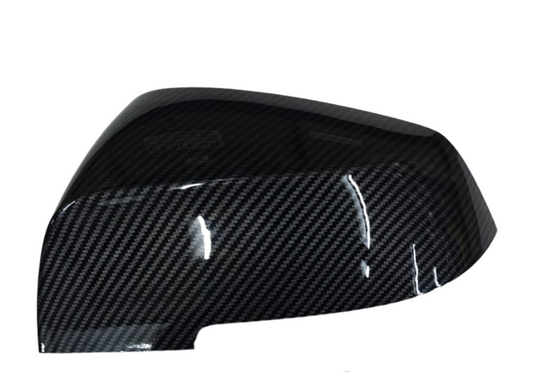 Side Mirror upper cover (Side Mirror cover) Carbon Fiber Black Horn Model Left 51162222543 &  Right 51162222544 Compatible With BMW 1-Series F20 & 1-Series F30 & F34 GT 2012-2020 TAG-SMC-64