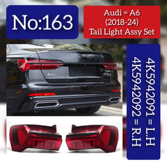 Tail Light Assy set Left 4K5942091 Right 4K5942092 Compatible With AUDI & A6 C6 (4F2) | A6 / S6  4GC) | A6 / S6 A6 No.163