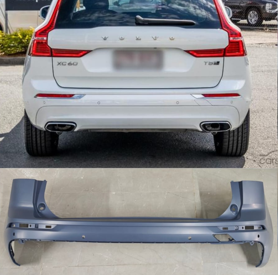 Complete rear Upper Bumper With 4 Holes 39796807 & 40002204 Compatible With VOLVO XC60 2018-2023 Tag 408