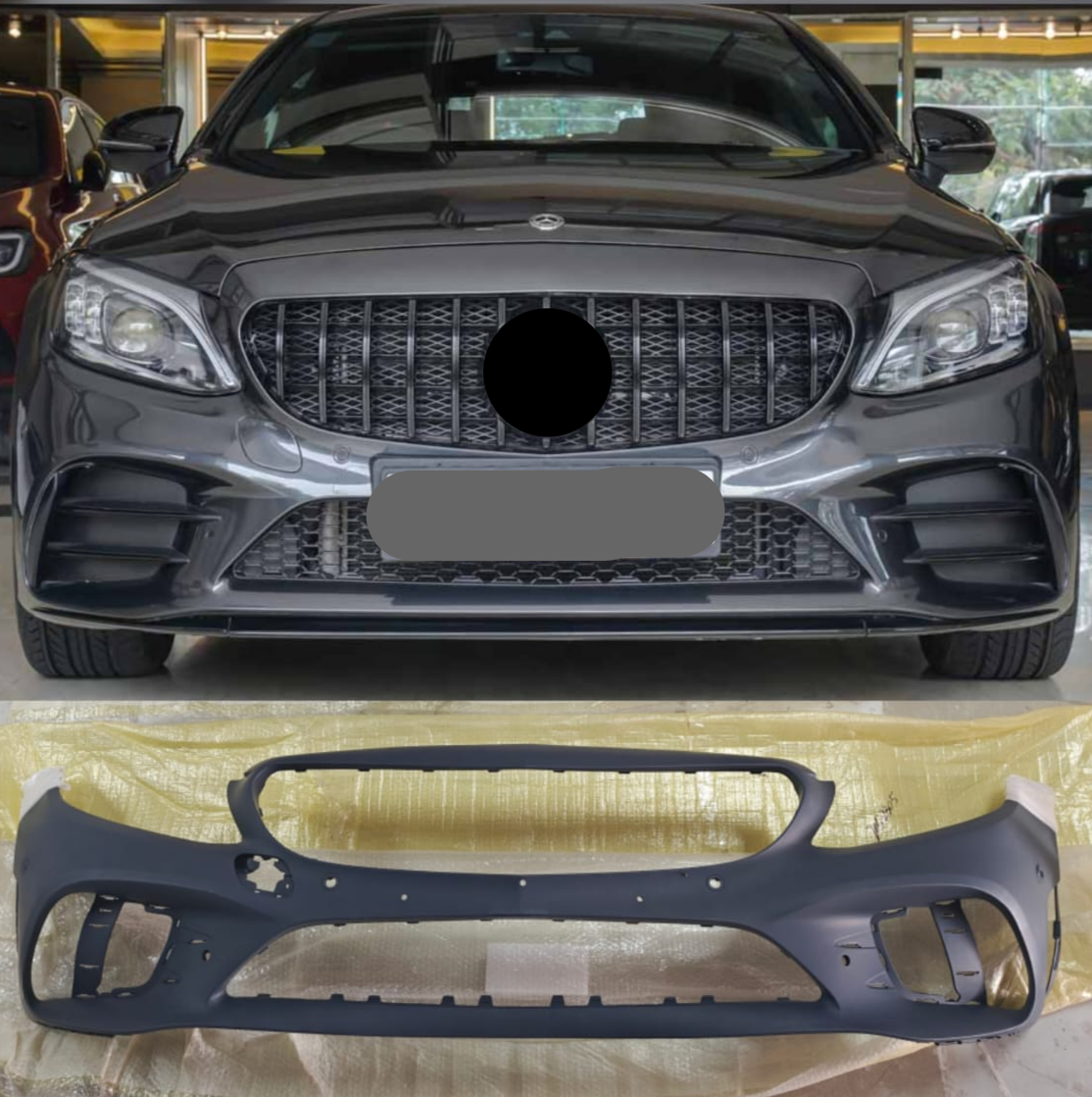 Complete Front Bumper A2058802305 2058802305 Compatible With MERCEDES-BENZ & C-CLASS (W205) & C-CLASS Convertible (A205) & C-CLASS Coupe (C205) Tag No.274