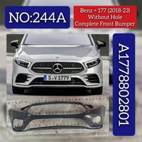Front Bumper A17788002801 Compatible With Mercedes Benz & A CLASS W177 2018-2023 Tag No.244A