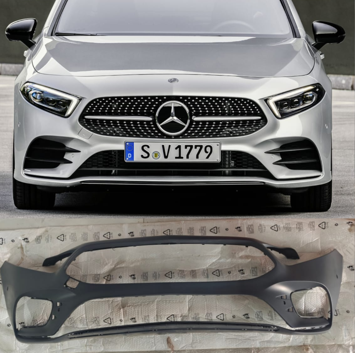 Front Bumper A17788002801 Compatible With Mercedes Benz & A CLASS W177 2018-2023 Tag No.244A