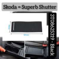 Black Central Console Drink Water Cup Holder Cover Shutter Roller Trim 3T08625319 Compatible With Skoda  SKODA & SUPERB III (3V3)