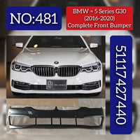 Complete Front Bumper 51117427440 Compatible With BMW 5 SERIES G30 2016-2020 Tag No.481