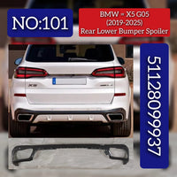 Rear Lower Bumper Spoiler 51128099937 Compatible With BMW  BMW X5 (G05) (2019 2025) Tag No.101