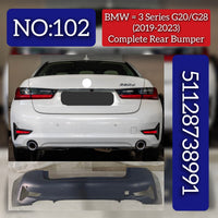 Rear Upper Bumper 51128738991 Compatible With BMW  3 Series G20 2018+ Tag No.102
