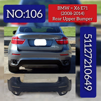 Rear Upper Bumper 51127210649 Compatible With BMW  X6 E71 2008-2014 Tag No.106